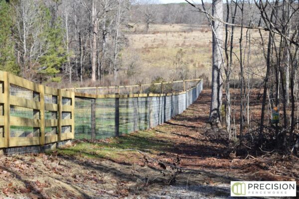 wood board fence59 Wood & wire gallery photo 073
