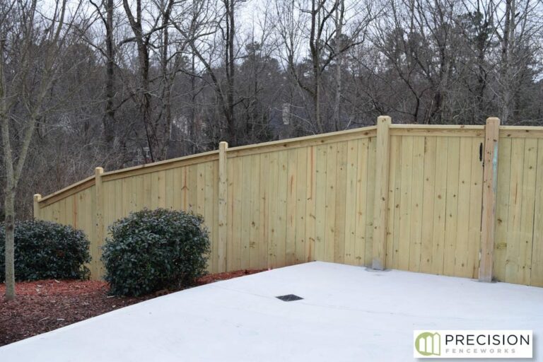 The Morgan — Vertical wood privacy design